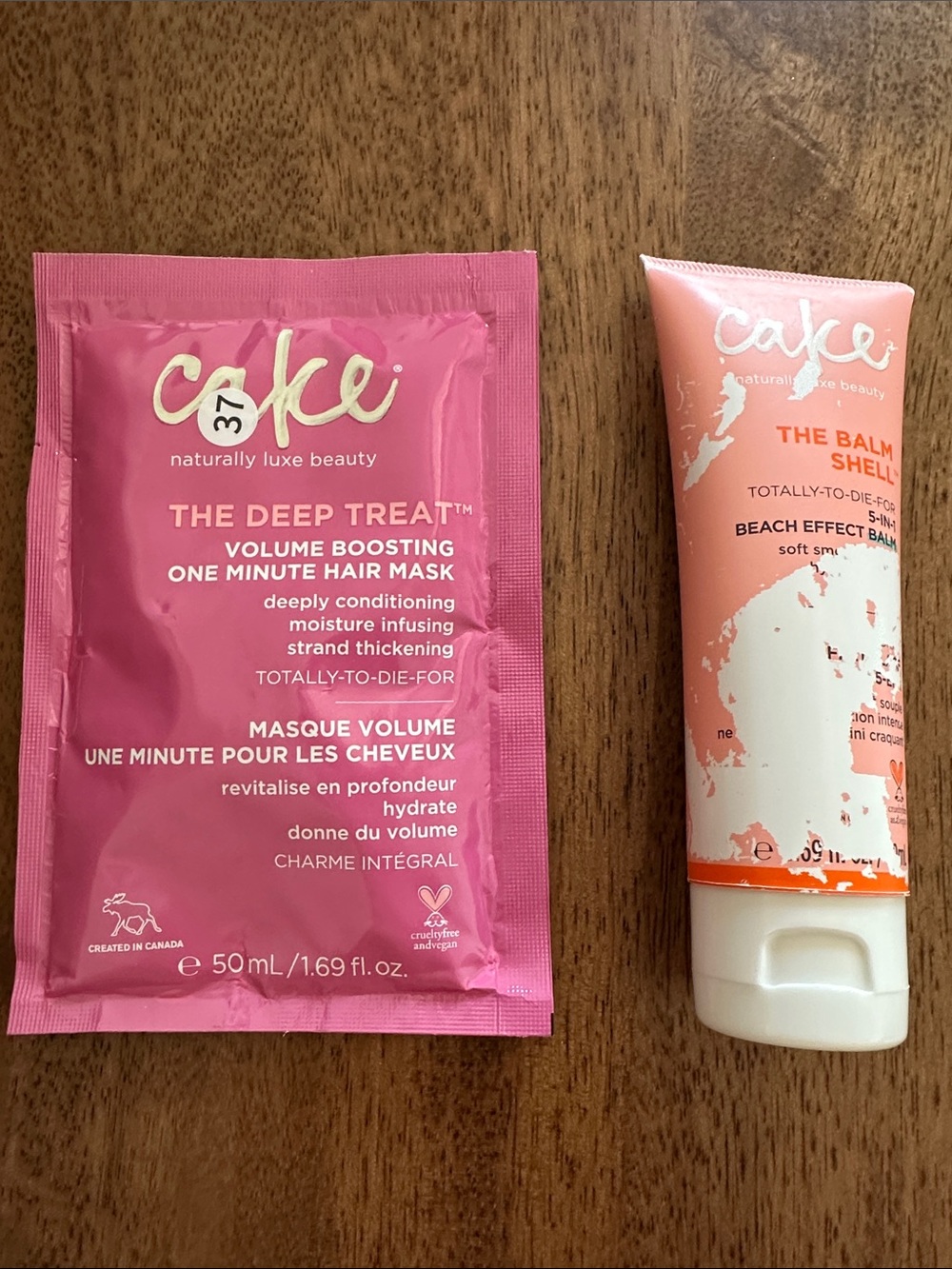🆕 Cake The Balm Shell Beach Effect Body Balm 1fl oz and deep threat hair mask
